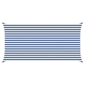 Päikesepuri rõdule ja aeda, sinine-valge, ristkülik, 5 x 2,5 m, polüester Oxford