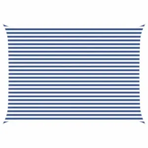 Päikesepuri rõdule ja terrassile, sinivalge, ristkülik, 5 x 3,5 m, Oxford-polüester