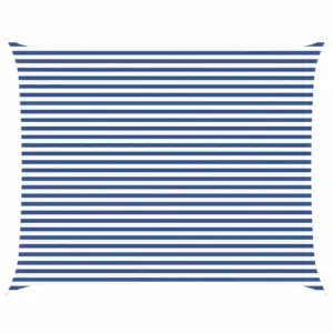 Ristkülikukujuline päikesepuri, sinine-valge, 5 x 4 m, UV- ja veekindel polüester Oxford
