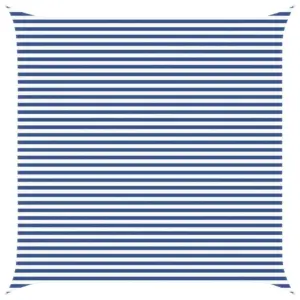Päikesepuri sinine-valge kandiline 5 x 5 m, polüester oxford