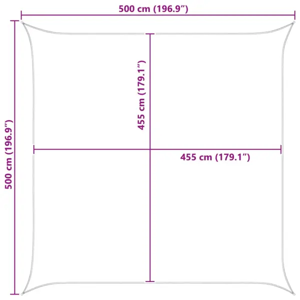 Päikesepuri sinine-valge kandiline 5 x 5 m, polüester oxford – 10