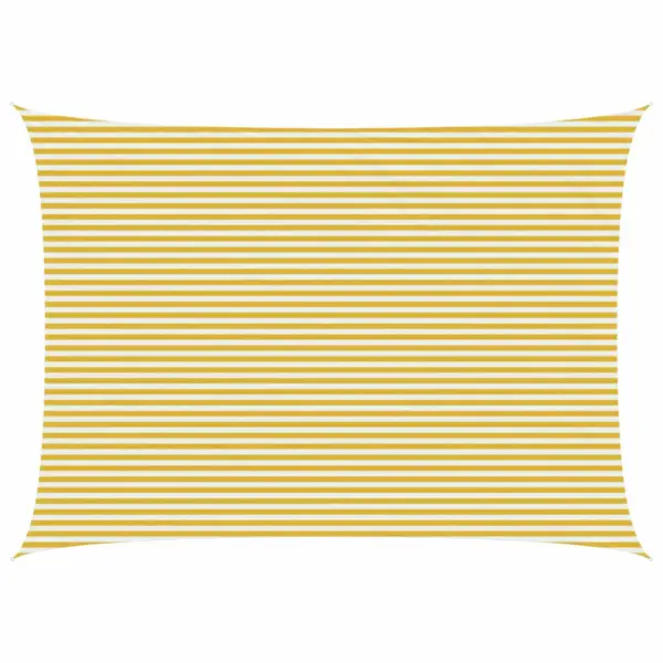 Ristkülikukujuline päikesepuri aeda, kollane-valge HDPE, 5 x 8 m – 2