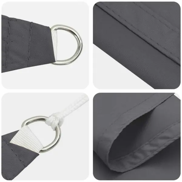 Ristkülikukujuline päikesepuri, antratsiit, PU-kattega Oxford-polüester, 6 x 2 m – 4