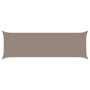 Ristkülikukujuline päikesepuri pruunikashall, 6 x 2 m, polüester Oxford-kangas