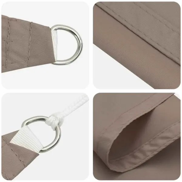 Ristkülikukujuline päikesepuri pruunikashall, 6 x 2 m, polüester Oxford-kangas – 4