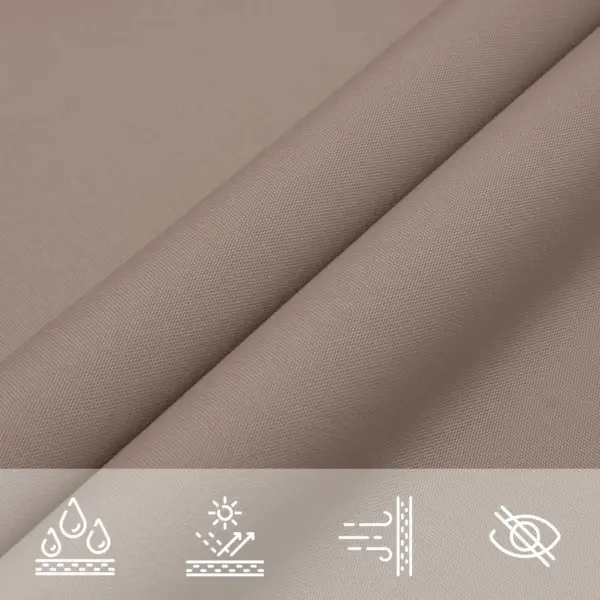 Ristkülikukujuline päikesepuri rõdule ja aeda, pruunikashall, 6 x 2,5 m, 100% Oxford-polüester – 6