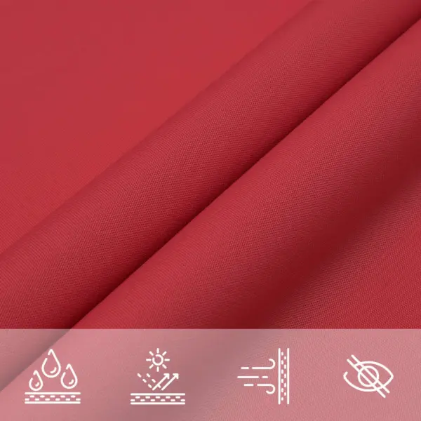 Ristkülikukujuline punane päikesepuri, 6 x 2,5 m, UV-kindel Oxford-polüester – 6