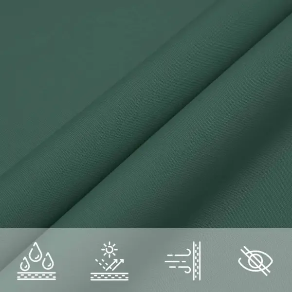 Päikesepuri terrassile ja aeda, tumeroheline, ristkülik, 6 x 2,5 m, 100% Oxford-polüester – 6