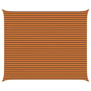 Ristkülikukujuline UV-kindel päikesepuri, oranž ja pruun, 6 x 5 m, polüester Oxford