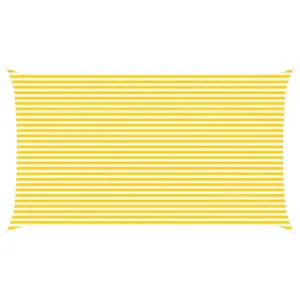 Päikesepuri UV-kaitsega, kollane-valge, 7 x 4 m, Oxford-polüester
