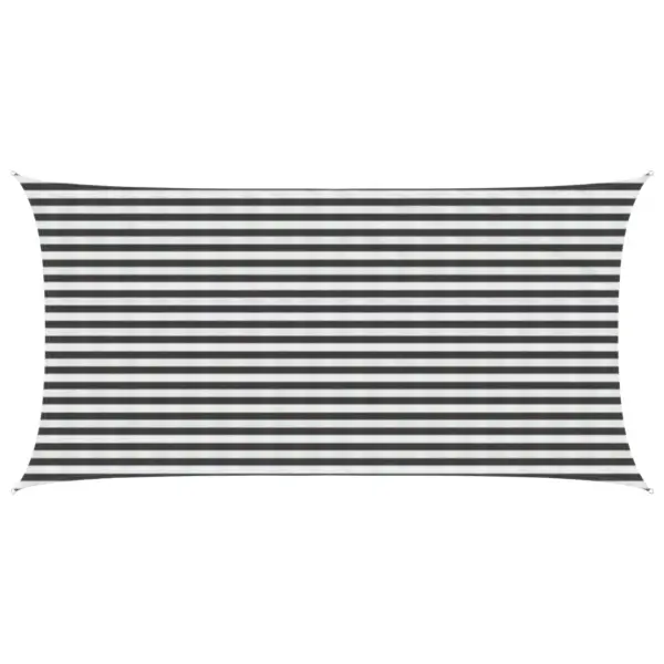 Päikesepuri terrassile ja aeda, ristkülik, HDPE, antratsiit-valge, 2,5 x 6 m - 2