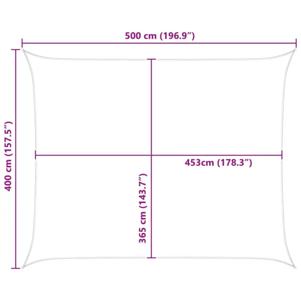 Ilmastikukindel ristkülikukujuline päikesepuri, oranž-pruun, 5 x 4 m, oxford-polüester – 10