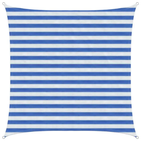 Ruutjas päikesepuri terrassile, sinine-valge HDPE, 2 x 2 m - 2