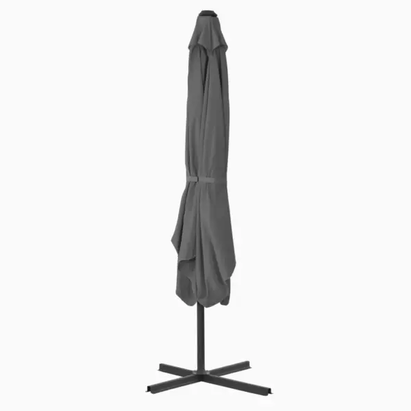 Päikesevari teraspostiga, 360° pöörlev, 250 x 250 cm, antratsiithall - 3