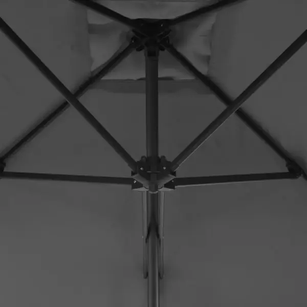 Päikesevari teraspostiga, 360° pöörlev, 250 x 250 cm, antratsiithall - 4
