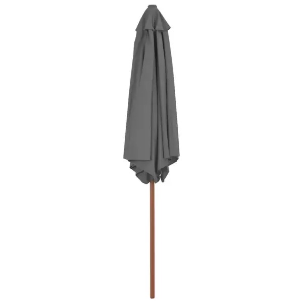 Päikesevari bambus- ja lehtpuupostiga, antratsiithall, 270 cm – 3