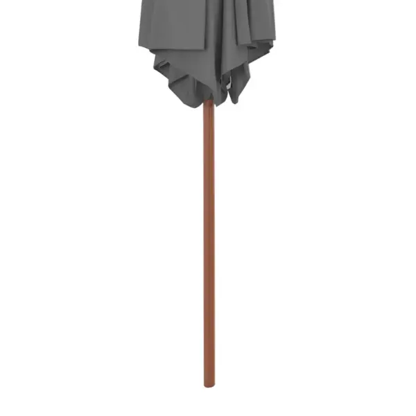 Päikesevari bambus- ja lehtpuupostiga, antratsiithall, 270 cm – 4