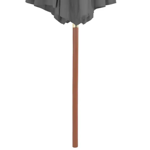 Aiapäikesevari puidust postiga, vändamehhanismiga, 300 cm, antratsiithall – 4