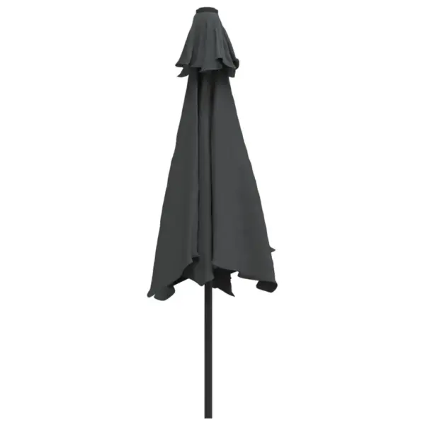 Päikesevari kallutatava metallpostiga, 300 cm, antratsiithall - 4