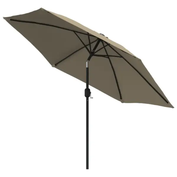 Kallutatav päikesevari vändamehhanismiga, 300 cm, pruunikashall, teraspostiga - 3