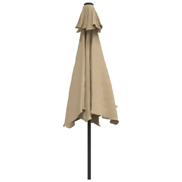 Kallutatav päikesevari vändamehhanismiga, 300 cm, pruunikashall, teraspostiga - 4