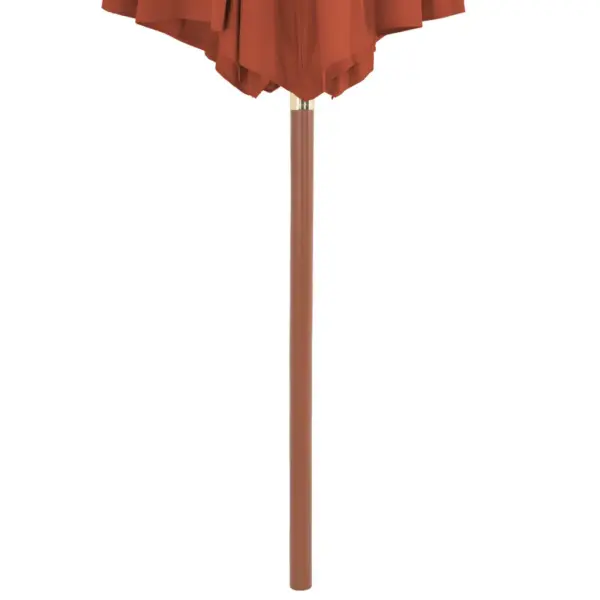 Aiapäikesevari bambus- ja lehtpuupostiga, terrakota, 300 cm – 4
