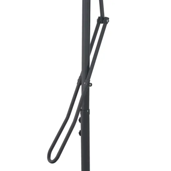 Päikesevari teraspostiga, 360° pöörlev, 250 x 250 cm, pruunikashall - 6