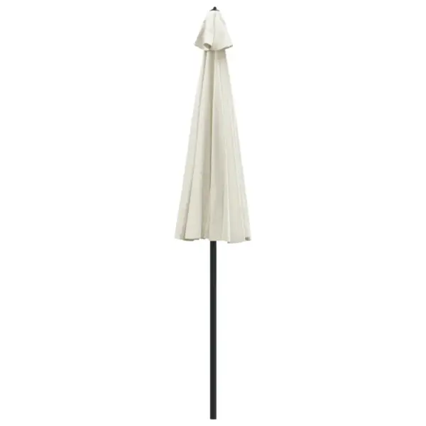 Päikesevari alumiiniumpostiga, vändasüsteemiga, 270 cm, liivabeež – 4