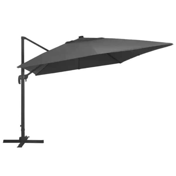 Päikesevari LED-tuledega, alumiiniumpostiga, 400 x 300 cm, antratsiithall – 3