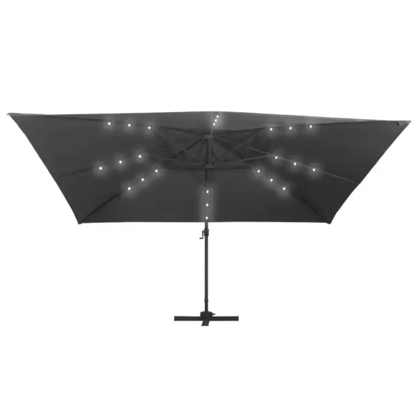Päikesevari LED-tuledega, alumiiniumpostiga, 400 x 300 cm, antratsiithall – 4