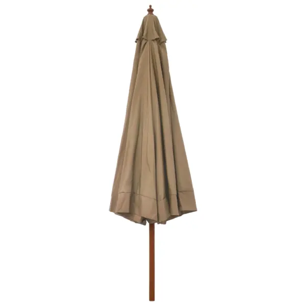 Päikesevari puidust postiga, pruunikashall, 330 cm – 3