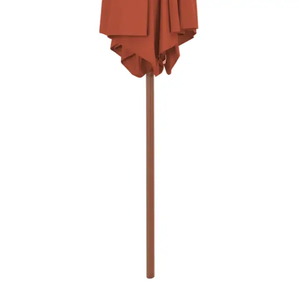 Päikesevari puidust postiga, terrakota, 270 cm – 4