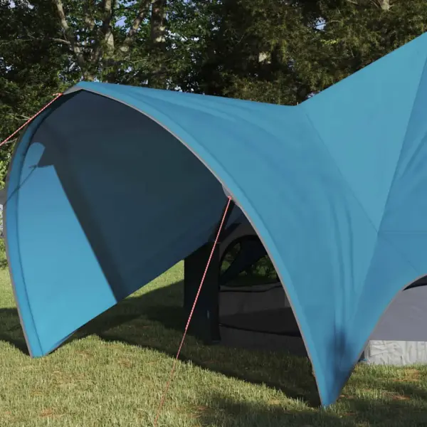 3-kohaline pere teepee telk 3-ühes katusega, sinine/hall, 312 x 312 x 197 cm – 3