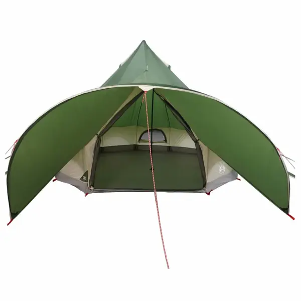 Pere teepee telk 3-ühes katusega, roheline/hall, 3-le, 312 x 312 x 197 cm – 6