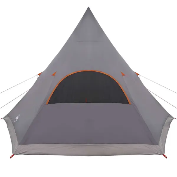 Pere teepee telk 5 inimesele, hall ja oranž, vettpidav 185T polüester, 545 x 450 x 295 cm – 8