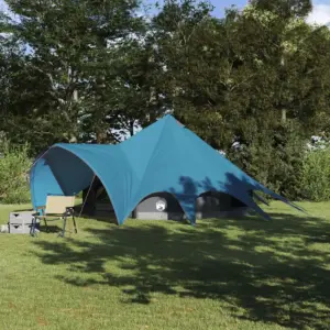 Veekindel pere teepee telk 5 inimesele, sinine/hall, 415 x 415 x 247 cm
