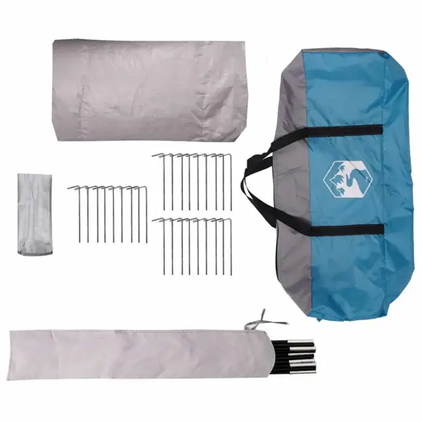 Veekindel pere teepee telk 5 inimesele, sinine/hall, 415 x 415 x 247 cm – 12