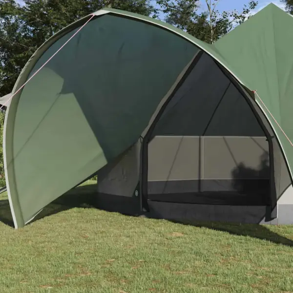 Pere teepee telk 7 inimesele, roheline ja hall, 600 x 600 x 347 cm – 3