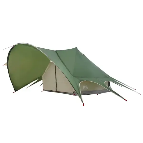 Pere teepee telk 7 inimesele, roheline ja hall, 600 x 600 x 347 cm – 4