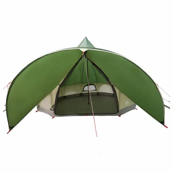 Pere teepee telk 7 inimesele, roheline ja hall, 600 x 600 x 347 cm – 6