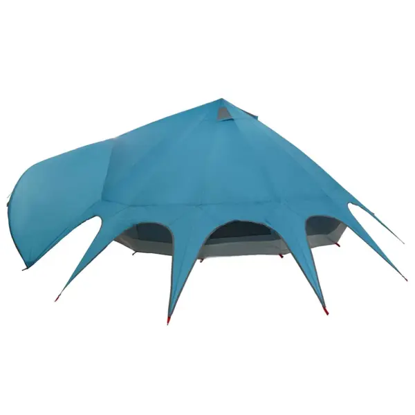 Pere teepee telk 9 inimesele, sinine-hall, veekindel, 502 x 502 x 297 cm – 7