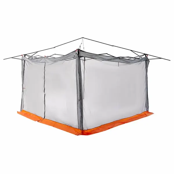 Pere telk katusega 8 inimesele, hall ja oranž taft, 520 x 520 x 190 cm – 12