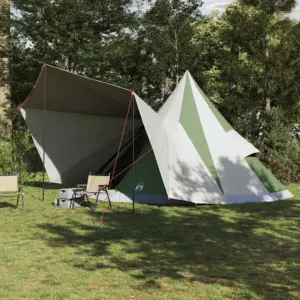 Pere tipi telk varikatuse ja õhuavaga, roheline, 12-le, 510 x 690 x 330 cm