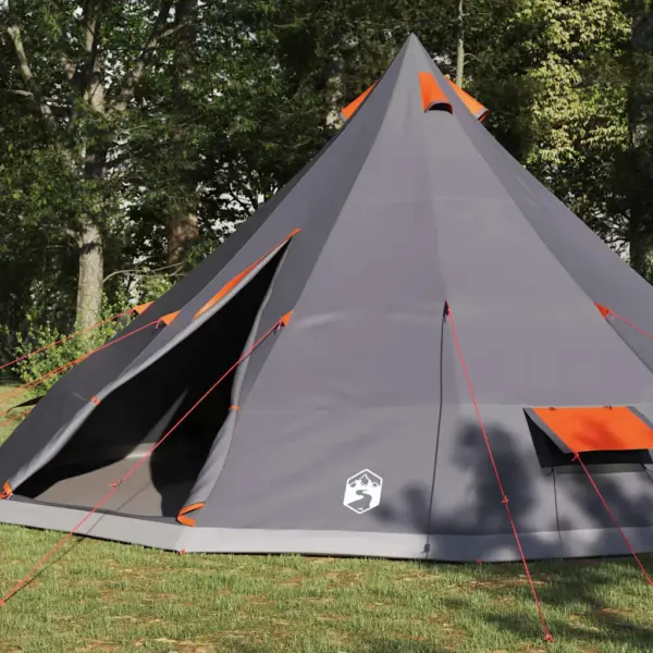 Perede tipi telk katusega, hall ja oranž taft, 12-le, 560 x 560 x 300 cm – 3