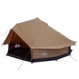 Veekindel pruun peretelk 10 inimesele, 185T polüester PU-kattega, 500 x 500 cm