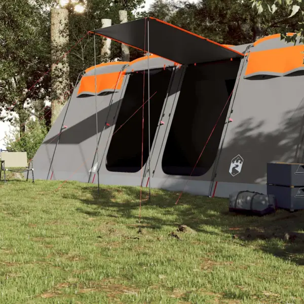 Veekindel tunneltüüpi peretelk varikatusega, 10 inimesele, hall ja oranž, 698 x 370 cm – 3
