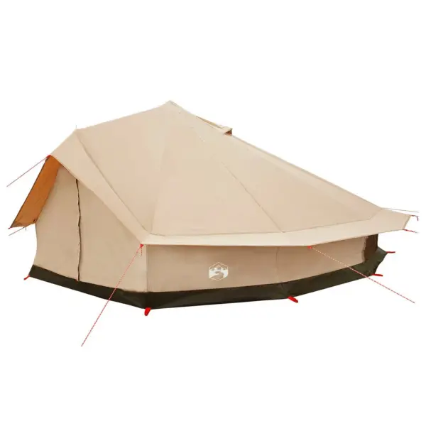 Veekindel peretelk 12 inimesele, kreemjas 185T polüester PU-kattega, 600 x 600 cm – 2