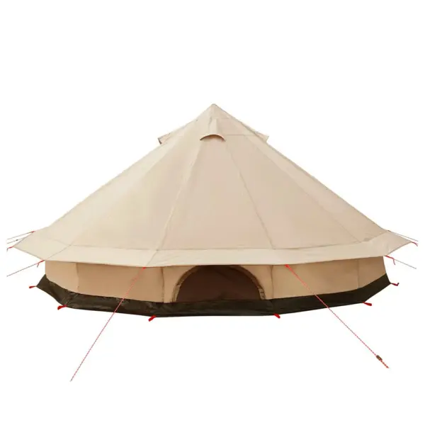 Veekindel peretelk 12 inimesele, kreemjas 185T polüester PU-kattega, 600 x 600 cm – 5