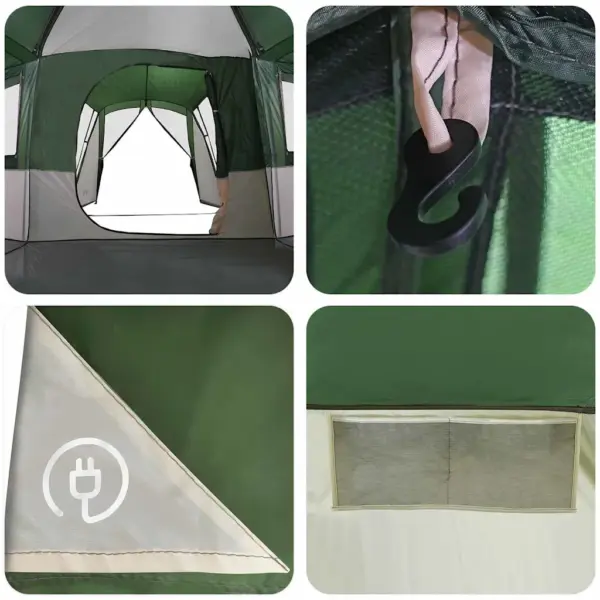 Peretelk 20 inimesele verandaga, roheline-valge, 745 x 700 x 217 cm – 10