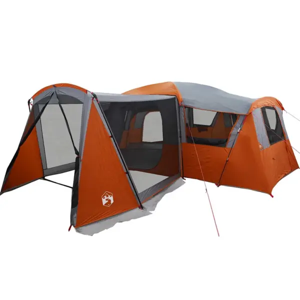 Peretelk verandaga 20 inimesele, hall/oranž, 745 x 700 x 217 cm – 2